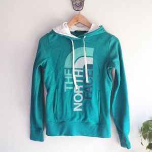 The North Face teal hoodie